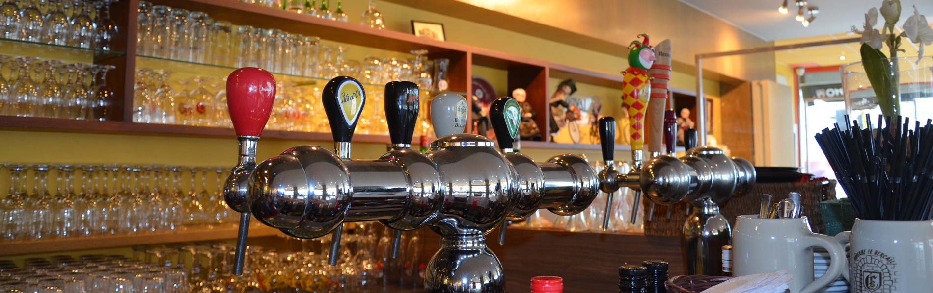 Proeverij van bieren van het vat en in flessen in het Chalet des Bains